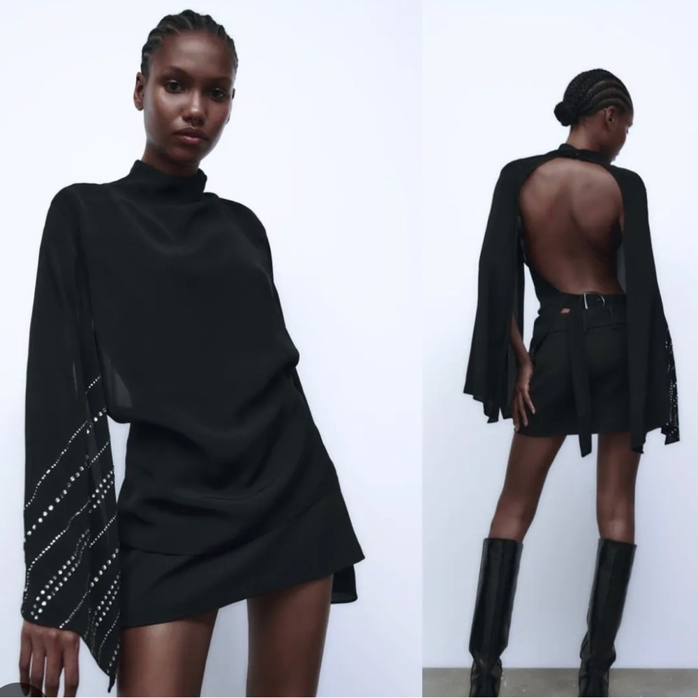 Zara cape sleeve blouse. Size small. New with tags
